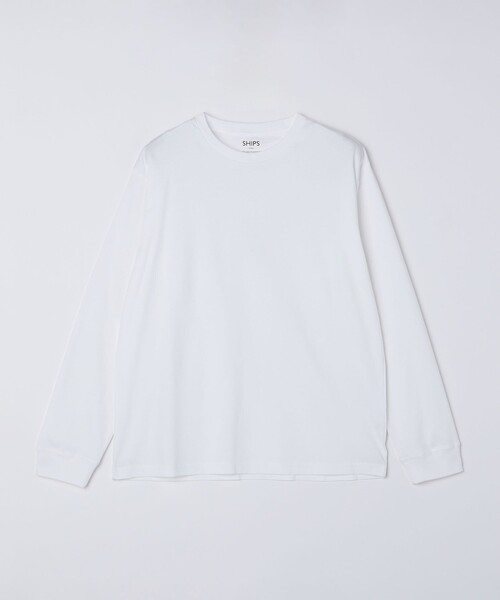 SHIPS Colors(シップス カラーズ)の「SHIPS Colors:シルケット コットン クルーネック Tシャツ (ロンT)◇(Tシャツ/カットソー・メンズ・ブラック/ライトグレー/ライトホワイト/ブラウン/キャメル/グレー・MEDIUM/LARGE/X-LARGE/SMALL)」の7枚目の写真