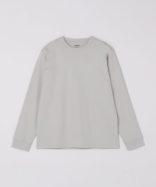 SHIPS Colors(シップス カラーズ)の「SHIPS Colors:シルケット コットン クルーネック Tシャツ (ロンT)◇(Tシャツ/カットソー・メンズ・ブラック/ライトグレー/ライトホワイト/ブラウン/キャメル/グレー・MEDIUM/LARGE/X-LARGE/SMALL)」の8枚目の写真