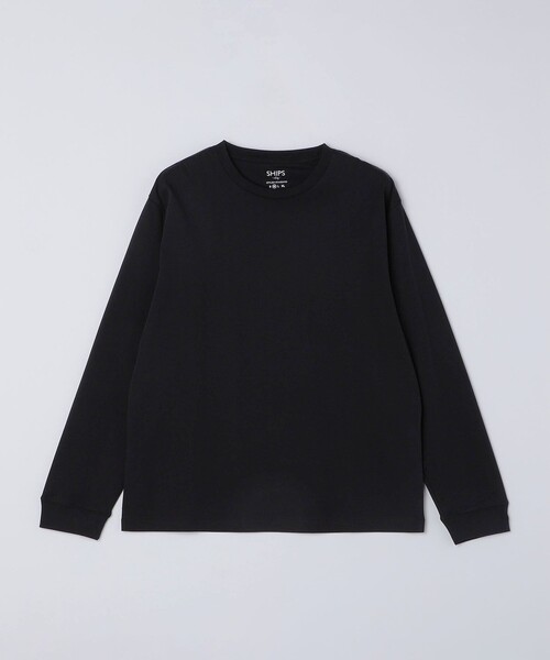 SHIPS Colors(シップス カラーズ)の「SHIPS Colors:シルケット コットン クルーネック Tシャツ (ロンT)◇(Tシャツ/カットソー・メンズ・ブラック/ライトグレー/ライトホワイト/ブラウン/キャメル/グレー・MEDIUM/LARGE/X-LARGE/SMALL)」の9枚目の写真
