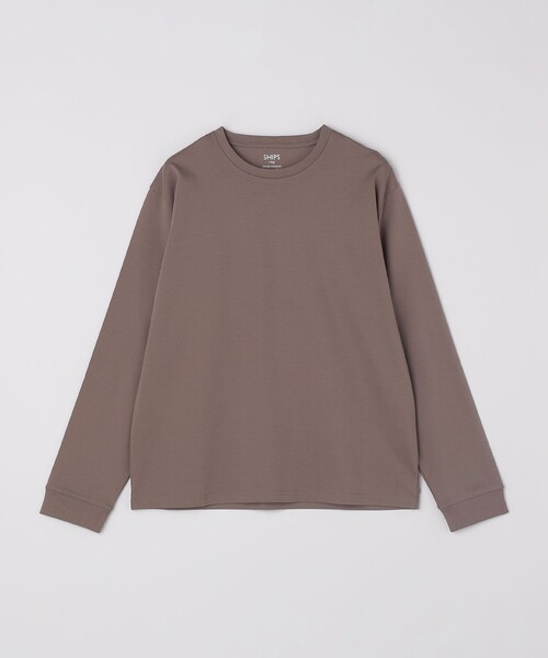 SHIPS Colors(シップス カラーズ)の「SHIPS Colors:シルケット コットン クルーネック Tシャツ (ロンT)◇(Tシャツ/カットソー・メンズ・ブラック/ライトグレー/ライトホワイト/ブラウン/キャメル/グレー・MEDIUM/LARGE/X-LARGE/SMALL)」の10枚目の写真