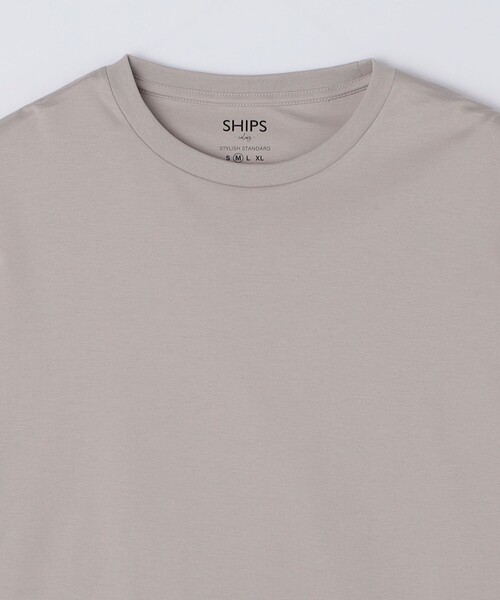 SHIPS Colors(シップス カラーズ)の「SHIPS Colors:シルケット コットン クルーネック Tシャツ (ロンT)◇(Tシャツ/カットソー・メンズ・ブラック/ライトグレー/ライトホワイト/ブラウン/キャメル/グレー・MEDIUM/LARGE/X-LARGE/SMALL)」の13枚目の写真
