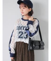 ehka sopo | レースプリントロンT(Tシャツ/カットソー)