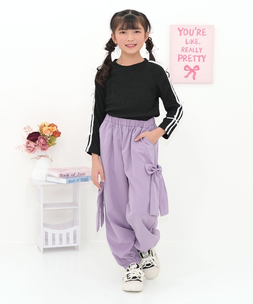 Bee des Bee(ビーデスビー)の「BIGリボン パラシュートパンツ(その他パンツ・キッズ・ラベンダー/ピンク/ブラック/ライトブルー・100cm/110cm/120cm/130cm/140cm/150cm/160cm)」の7枚目の写真