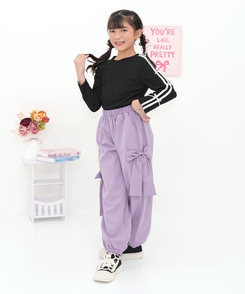 Bee des Bee(ビーデスビー)の「BIGリボン パラシュートパンツ(その他パンツ・キッズ・ラベンダー/ピンク/ブラック/ライトブルー・100cm/110cm/120cm/130cm/140cm/150cm/160cm)」の8枚目の写真