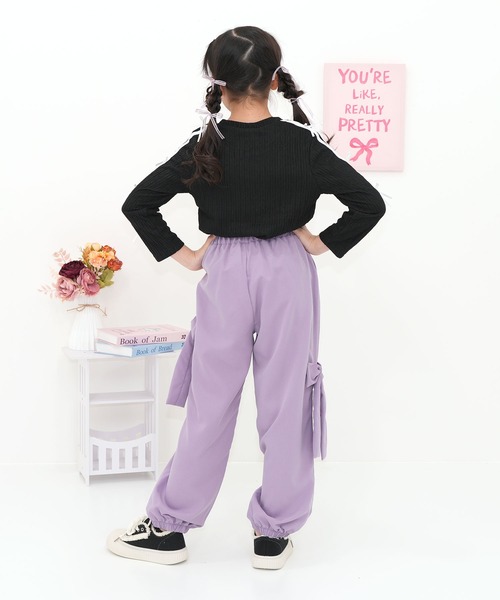 Bee des Bee(ビーデスビー)の「BIGリボン パラシュートパンツ(その他パンツ・キッズ・ラベンダー/ピンク/ブラック/ライトブルー・100cm/110cm/120cm/130cm/140cm/150cm/160cm)」の9枚目の写真