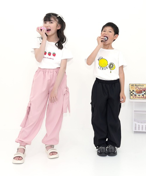 韓国ブランド HIGH SCHOOL DISCO リボン パラシュートパンツ セール】3連リボン パラシュートパンツ（その他パンツ）｜Bee