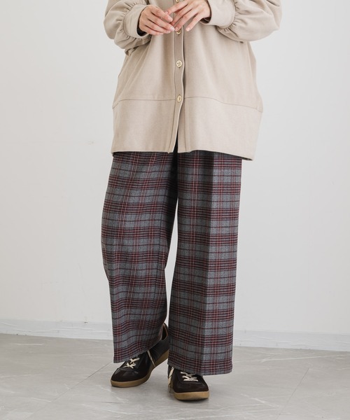 KATHARINE ROSS（キャサリンロス）の「【Pillini/ピリーニ】チェック起毛ストレッチワイドパンツ（その他パンツ・レディース・ブラック/ワイン・MEDIUM/LARGE）」の21枚目の写真