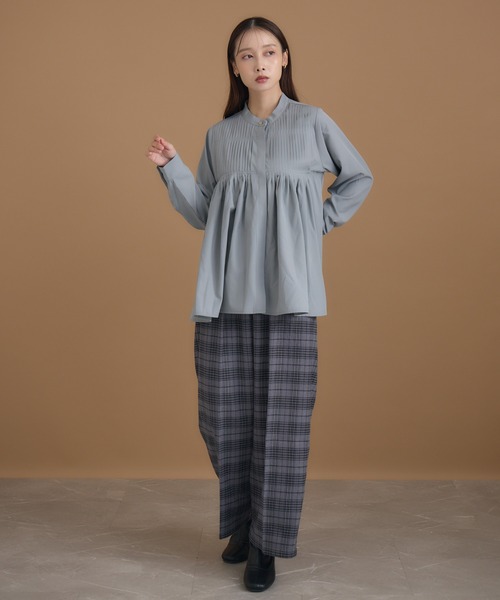 KATHARINE ROSS（キャサリンロス）の「【Pillini/ピリーニ】チェック起毛ストレッチワイドパンツ（その他パンツ・レディース・ブラック/ワイン・MEDIUM/LARGE）」の5枚目の写真