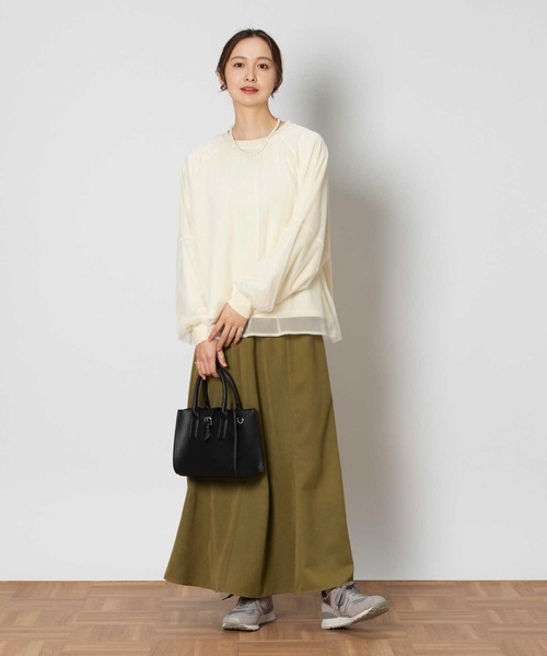 Right-on(ライトオン)の「【HONEYSUCKLE ROSE】チュールスウェット(スウェット・レディース・ネイビー/オフホワイト・M/L/XL)」の11枚目の写真