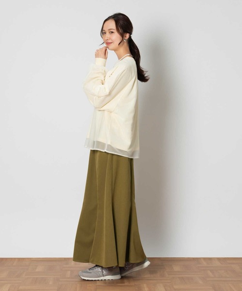 Right-on(ライトオン)の「【HONEYSUCKLE ROSE】チュールスウェット(スウェット・レディース・ネイビー/オフホワイト・M/L/XL)」の12枚目の写真