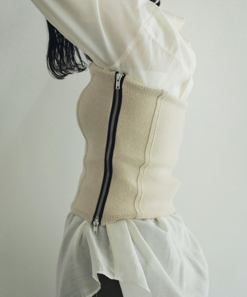 セール】Sidezip Knit Bustier（キャミソール）｜anuke