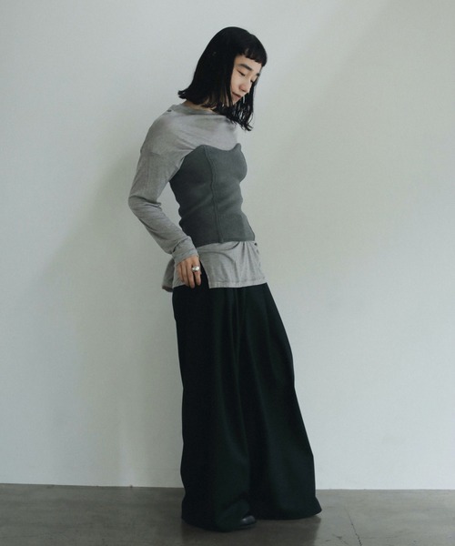 トップス Sidezip Knit Bustier anuke セール】Sidezip Knit Bustier（キャミソール）｜anuke