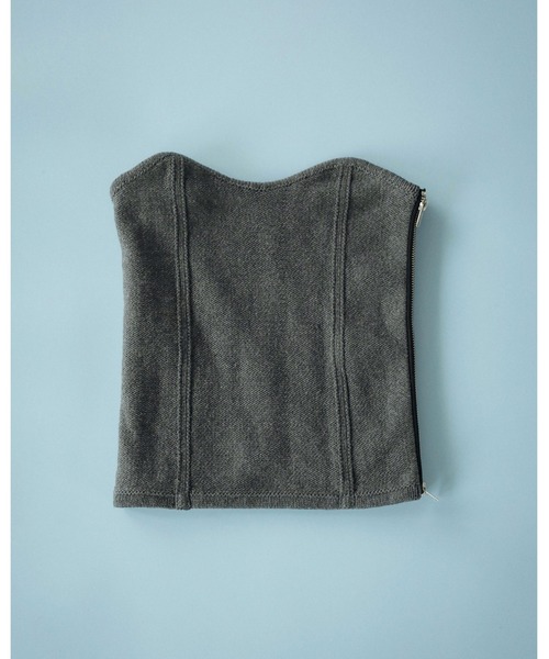 anuke キャミソール Sidezip Knit Bustier レディース