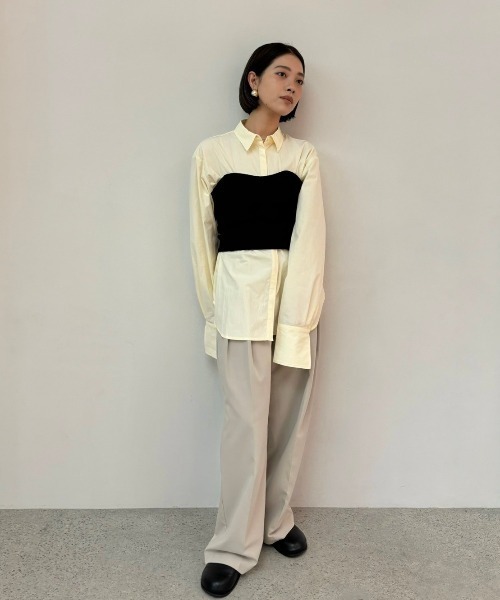 トップス Sidezip Knit Bustier anuke セール】Sidezip Knit Bustier（キャミソール）｜anuke