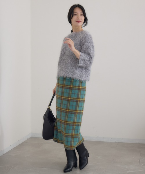 KATHARINE ROSS(キャサリンロス)の「【KATHARINE ROSS】3Gプチプチネップフェザープルオーバー(ニット/セーター・レディース・グレー/アイボリー/ブルーグレー・MEDIUM)」の5枚目の写真