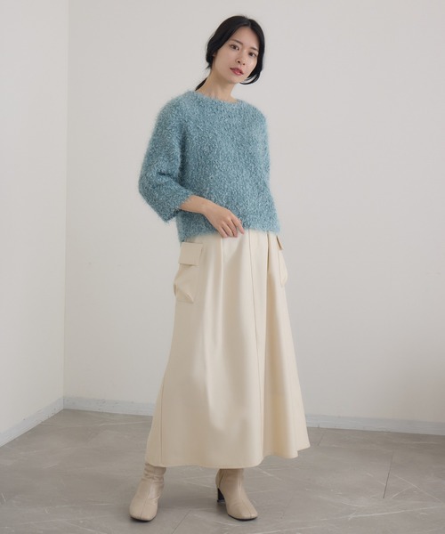 KATHARINE ROSS(キャサリンロス)の「【KATHARINE ROSS】3Gプチプチネップフェザープルオーバー(ニット/セーター・レディース・グレー/アイボリー/ブルーグレー・MEDIUM)」の14枚目の写真