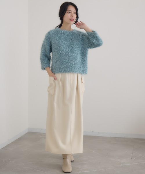 KATHARINE ROSS(キャサリンロス)の「【KATHARINE ROSS】3Gプチプチネップフェザープルオーバー(ニット/セーター・レディース・グレー/アイボリー/ブルーグレー・MEDIUM)」の15枚目の写真