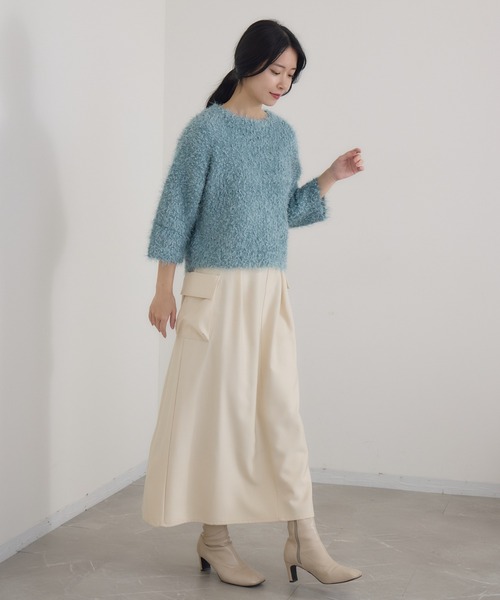 KATHARINE ROSS(キャサリンロス)の「【KATHARINE ROSS】3Gプチプチネップフェザープルオーバー(ニット/セーター・レディース・グレー/アイボリー/ブルーグレー・MEDIUM)」の16枚目の写真