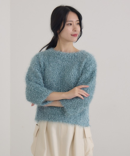 KATHARINE ROSS(キャサリンロス)の「【KATHARINE ROSS】3Gプチプチネップフェザープルオーバー(ニット/セーター・レディース・グレー/アイボリー/ブルーグレー・MEDIUM)」の19枚目の写真