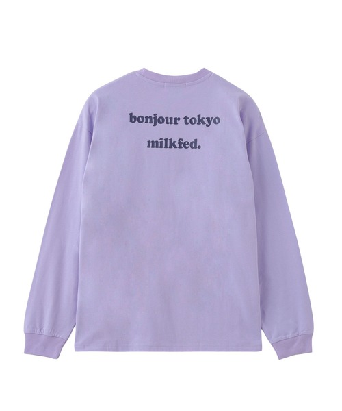 すぐ届く☆MILKFED 長袖Tシャツ ロゴ シンプル 合わせやすさ◎ セール】OUI WIDE L/S TEE（Tシャツ/カットソー）｜MILKFED