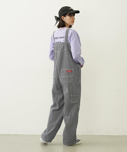tシャツ ミルクフェド MILKFED OUI WIDE LS TEE レディース トップス 黒 白 紫 ロンティ 長袖 セール】OUI WIDE L/S TEE（Tシャツ/カットソー）｜MILKFED