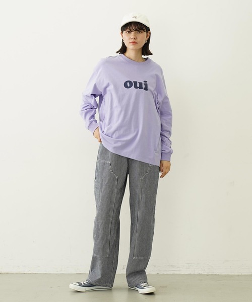 MILKFED.(ミルクフェド)の「OUI WIDE L/S TEE(Tシャツ/カットソー・レディース・オフホワイト/ブラック/ライトパープル・M/L)」の10枚目の写真