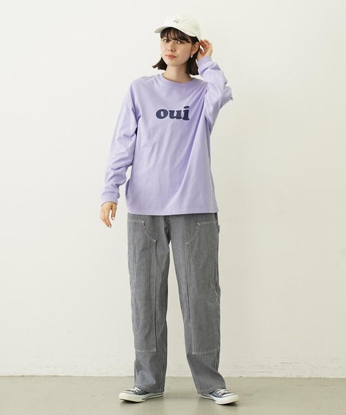 MILKFED.(ミルクフェド)の「OUI WIDE L/S TEE(Tシャツ/カットソー・レディース・オフホワイト/ブラック/ライトパープル・M/L)」の11枚目の写真