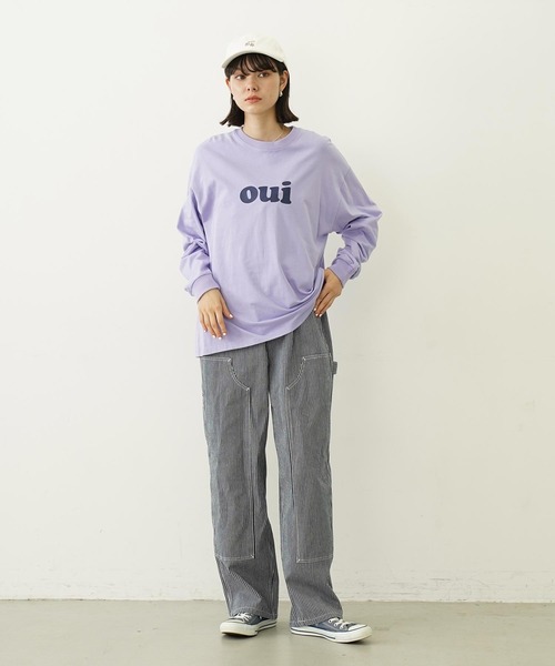 MILKFED.(ミルクフェド)の「OUI WIDE L/S TEE(Tシャツ/カットソー・レディース・オフホワイト/ブラック/ライトパープル・M/L)」の12枚目の写真