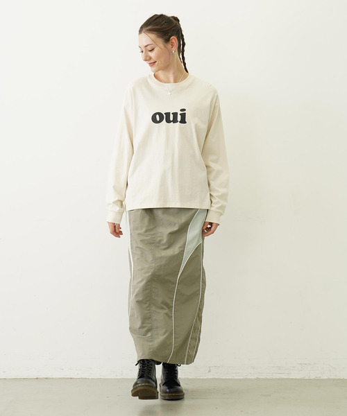 MILKFED.(ミルクフェド)の「OUI WIDE L/S TEE(Tシャツ/カットソー・レディース・オフホワイト/ブラック/ライトパープル・M/L)」の18枚目の写真