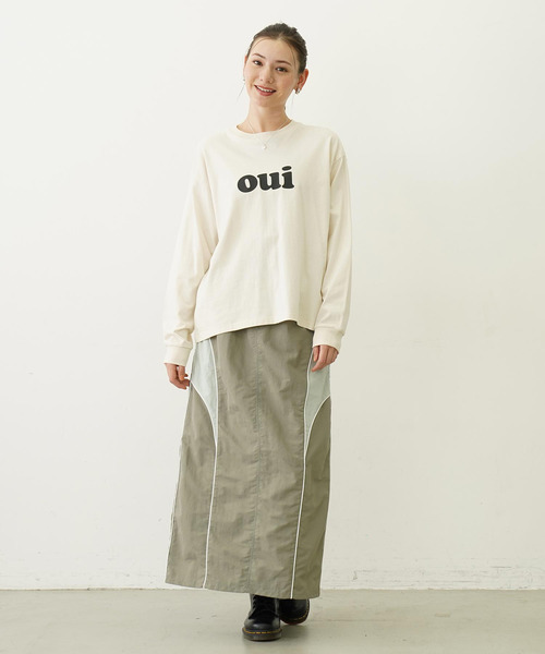 MILKFED.(ミルクフェド)の「OUI WIDE L/S TEE(Tシャツ/カットソー・レディース・オフホワイト/ブラック/ライトパープル・M/L)」の19枚目の写真