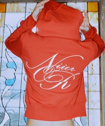 A'GEM/9 × .kom 『NIIER NOR/ニア ノア』 SHIRRING SLIM HOOD ZIP-UP/シャーリング スリムジップアップパーカー