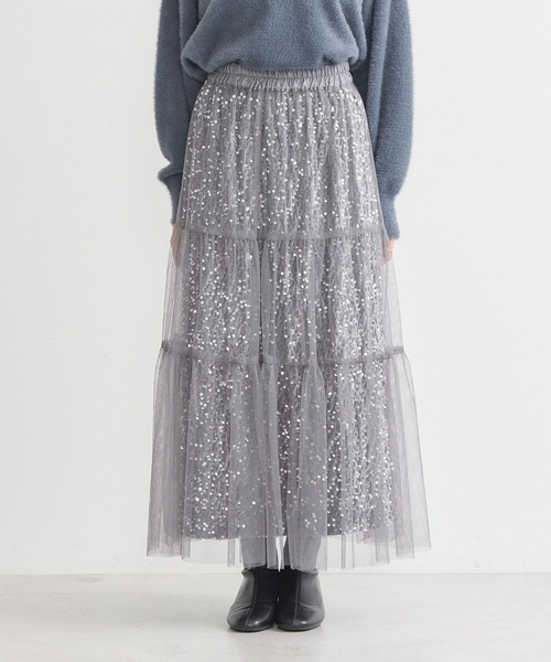 earth music&ecology(アースミュージックアンドエコロジー)の「マルチウェイスパンコールスカート(スカート・レディース・シルバー/ブラック・S/M)」の18枚目の写真