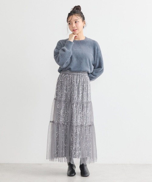 earth music&ecology(アースミュージックアンドエコロジー)の「マルチウェイスパンコールスカート(スカート・レディース・シルバー/ブラック・S/M)」の20枚目の写真