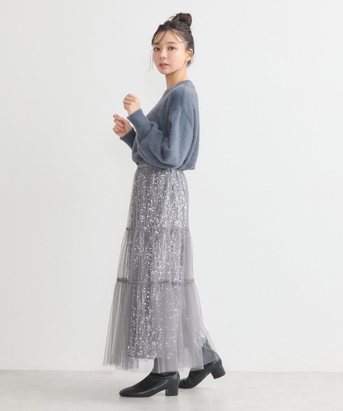 earth music&ecology(アースミュージックアンドエコロジー)の「マルチウェイスパンコールスカート(スカート・レディース・シルバー/ブラック・S/M)」の21枚目の写真