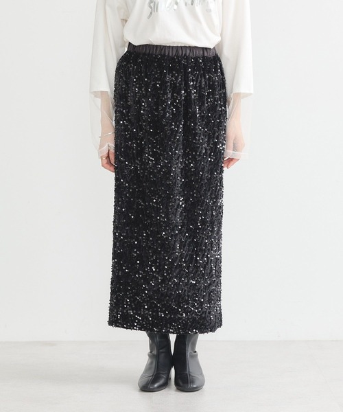 earth music&ecology(アースミュージックアンドエコロジー)の「マルチウェイスパンコールスカート(スカート・レディース・シルバー/ブラック・S/M)」の9枚目の写真