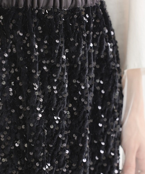 earth music&ecology(アースミュージックアンドエコロジー)の「マルチウェイスパンコールスカート(スカート・レディース・シルバー/ブラック・S/M)」の14枚目の写真