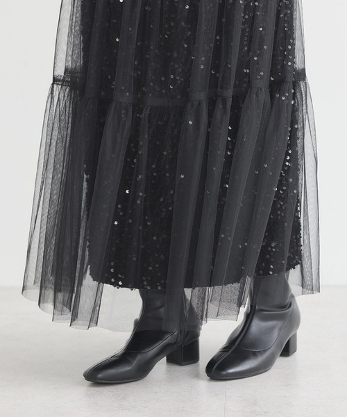 earth music&ecology(アースミュージックアンドエコロジー)の「マルチウェイスパンコールスカート(スカート・レディース・シルバー/ブラック・S/M)」の15枚目の写真