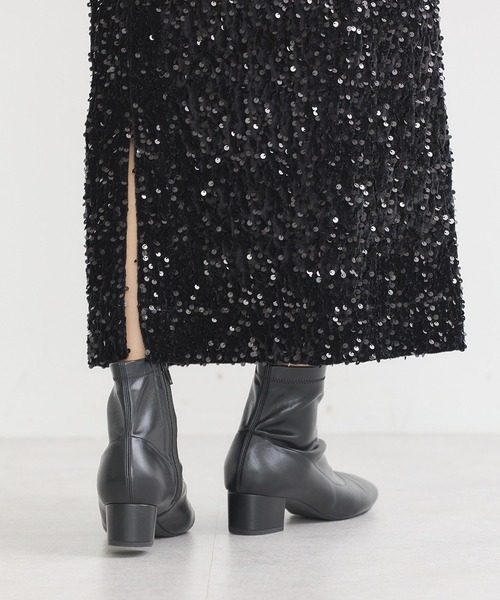 earth music&ecology(アースミュージックアンドエコロジー)の「マルチウェイスパンコールスカート(スカート・レディース・シルバー/ブラック・S/M)」の16枚目の写真