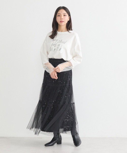 earth music&ecology(アースミュージックアンドエコロジー)の「マルチウェイスパンコールスカート(スカート・レディース・シルバー/ブラック・S/M)」の11枚目の写真