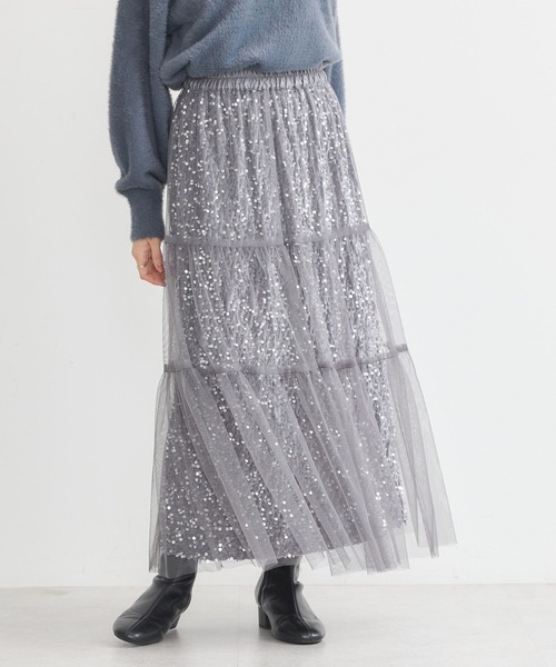 earth music&ecology(アースミュージックアンドエコロジー)の「マルチウェイスパンコールスカート(スカート・レディース・シルバー/ブラック・S/M)」の17枚目の写真