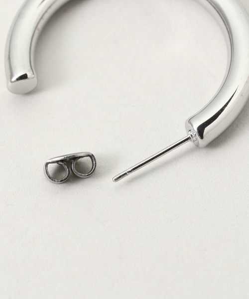アルペロベロブタさんピアス2点セット bone] オーガニックthin middle シルバー フープ ピアス（ピアス