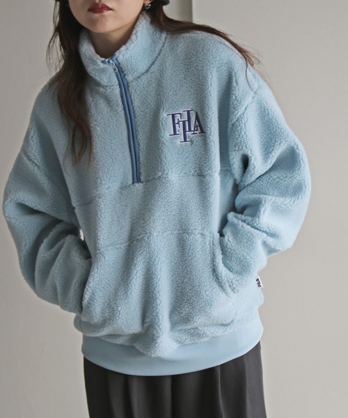 COURO(コウロ)の「FILA ボアハーフジップ(その他トップス・レディース・ライトブルー/ブラック/オフホワイト/モカ・M/L/XL)」の4枚目の写真