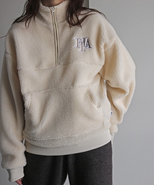 COURO(コウロ)の「FILA ボアハーフジップ(その他トップス・レディース・ライトブルー/ブラック/オフホワイト/モカ・M/L/XL)」の10枚目の写真
