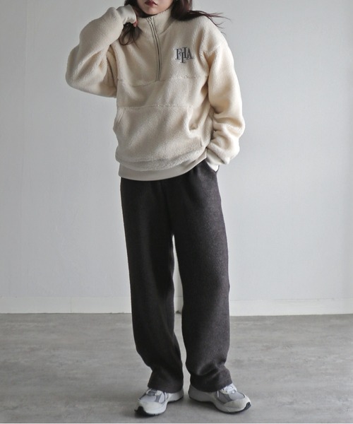 COURO(コウロ)の「FILA ボアハーフジップ(その他トップス・レディース・ライトブルー/ブラック/オフホワイト/モカ・M/L/XL)」の9枚目の写真