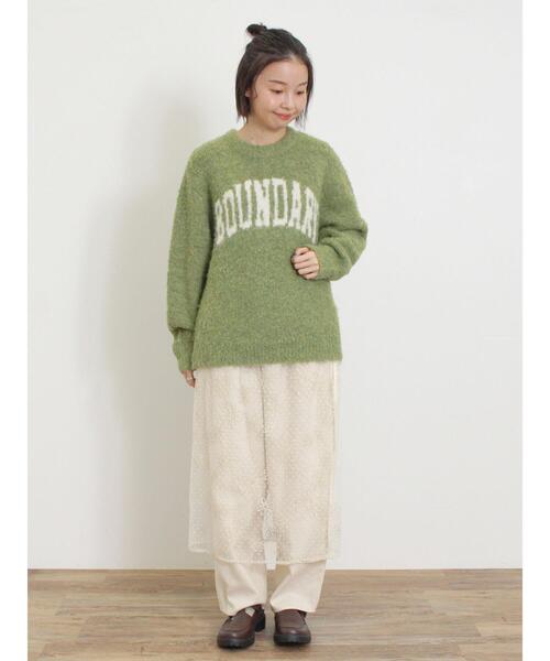 Samansa Mos2（サマンサ モスモス）の「フロッキードット刺繍ラップスカート（スカート・レディース・ブラック/オフホワイト/キナリ・F）」の10枚目の写真