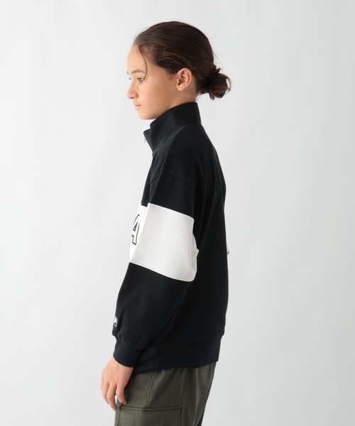 GLOBAL WORK（グローバルワーク）の「FILA/コラボハーフZIP/252057（スウェット・キッズ・アイボリー/杢グレー/グリーン/ブラック・130cm/140cm/150cm/160cm/170cm）」の7枚目の写真