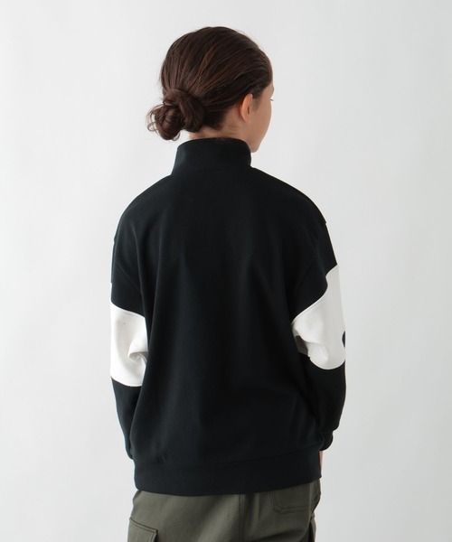 GLOBAL WORK（グローバルワーク）の「FILA/コラボハーフZIP/252057（スウェット・キッズ・アイボリー/杢グレー/グリーン/ブラック・130cm/140cm/150cm/160cm/170cm）」の6枚目の写真