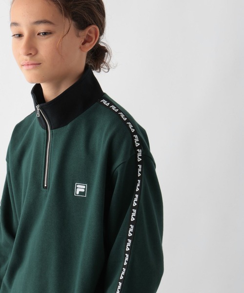 GLOBAL WORK（グローバルワーク）の「FILA/コラボハーフZIP/252057（スウェット・キッズ・アイボリー/杢グレー/グリーン/ブラック・130cm/140cm/150cm/160cm/170cm）」の22枚目の写真