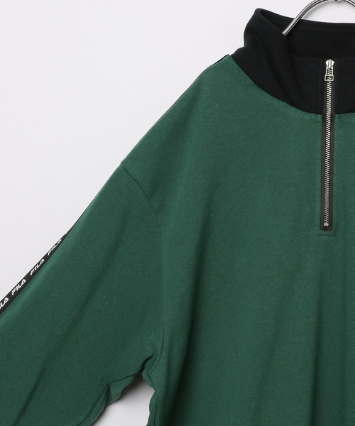 GLOBAL WORK（グローバルワーク）の「FILA/コラボハーフZIP/252057（スウェット・キッズ・アイボリー/杢グレー/グリーン/ブラック・130cm/140cm/150cm/160cm/170cm）」の19枚目の写真