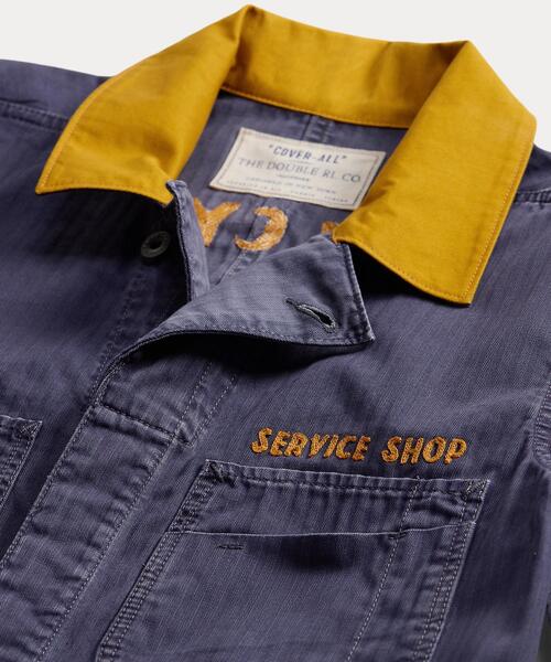 RRL（ダブル アール エル）の「エンブロイダリー ヘリンボーン ツイル